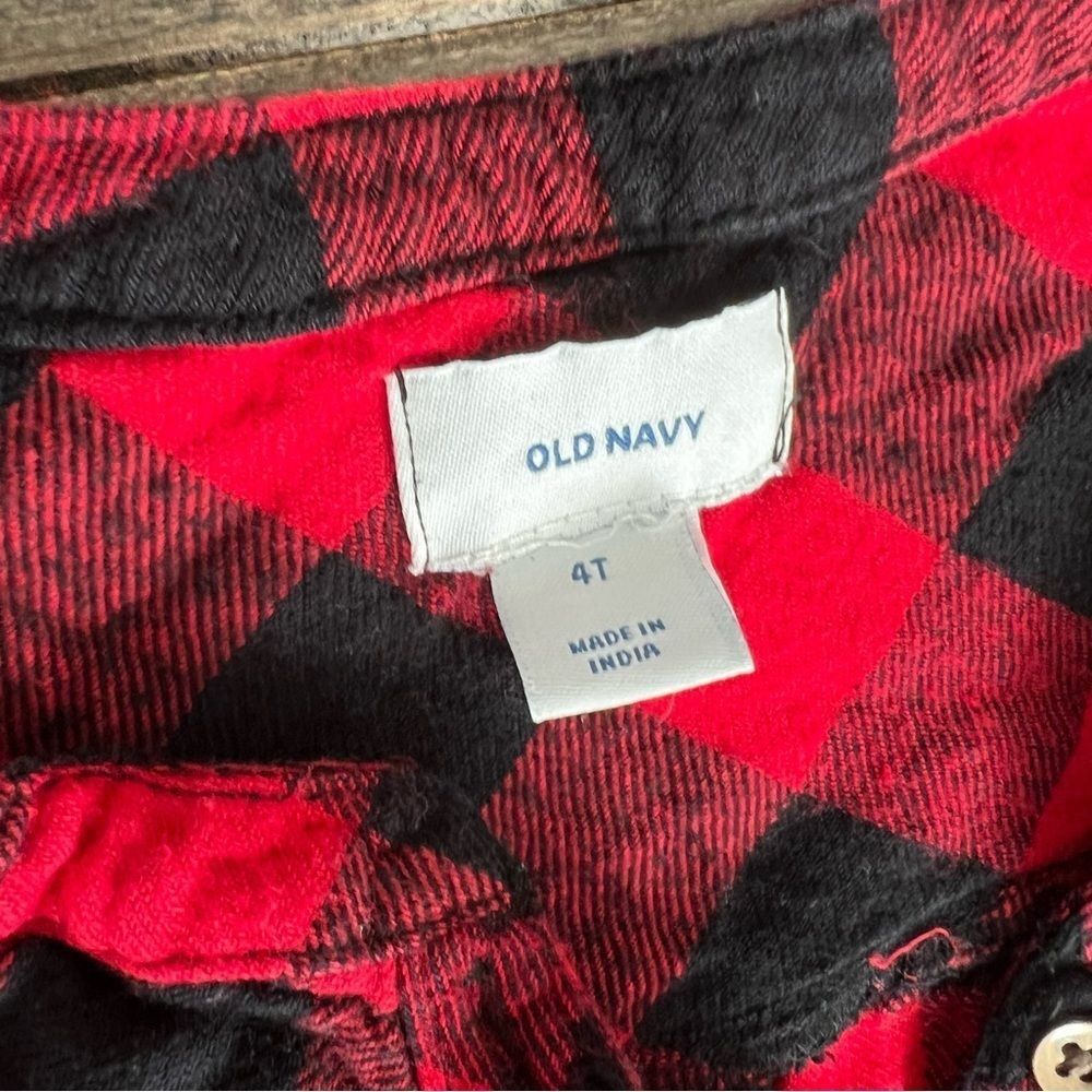 Old Navy + Cat & Jack Holiday Christmas Tops Shirt Bundle Lot 4T Buffalo Plaid - Picture 5 of 11